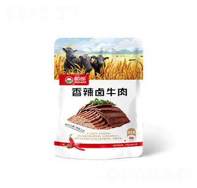 恒都香辣鹵牛肉200克