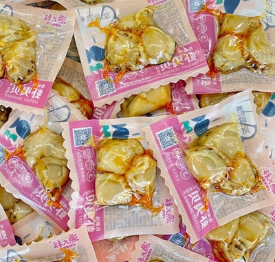 漁大叔香辣蝦夷貝200g海鮮零食大禮包即食扇貝休閑食品特產(chǎn)小吃