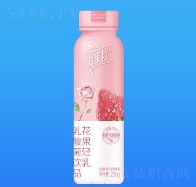 蒙牛真果?；üp乳乳酸菌飲品玫瑰草莓味230g