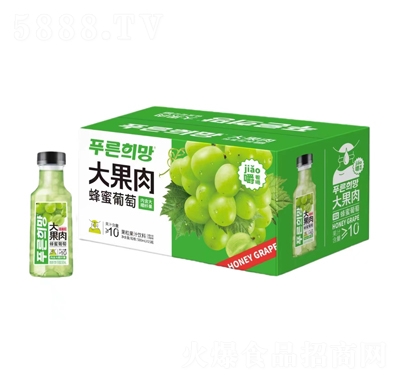 永春大果肉蜂蜜葡萄果粒果汁飲料500mlX15瓶