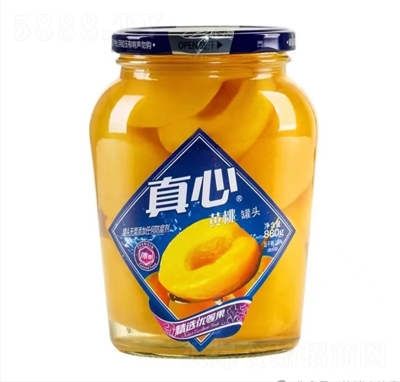 大連真心罐頭黃桃罐頭水果罐頭880g
