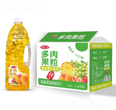 綠山園多肉果粒復合果汁黃桃汁2.35L×6