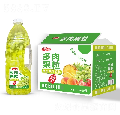 綠山園多肉果粒復合果汁葡萄汁2.35L×6